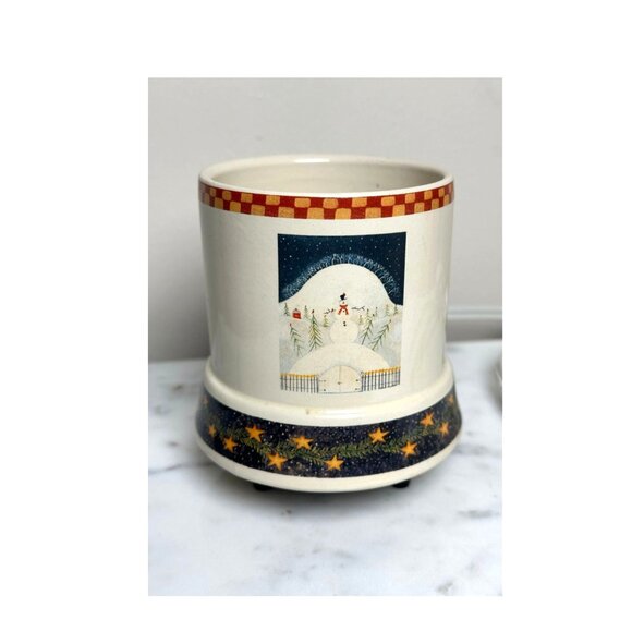 Crazy Mountain Electric Candle Warmer With Snowman & Stars design Works - Picture 6 of 7